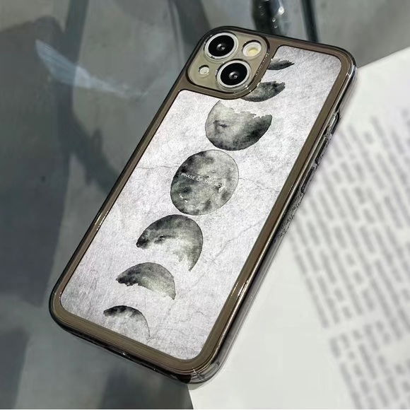 IPhone 14 Pro Max Hard Silicone Moon Phase Phone Case - Picture 2 of 8